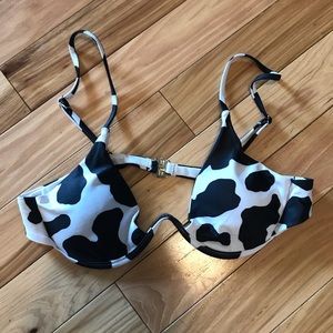 Never Worn Cow Print Swim top
